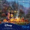 Thomas Kinkade Disney 750pc Puzzle - Mickey And Minnie Sweetheart Fire