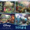Thomas Kinkade Disney 4 X 500pc - V5