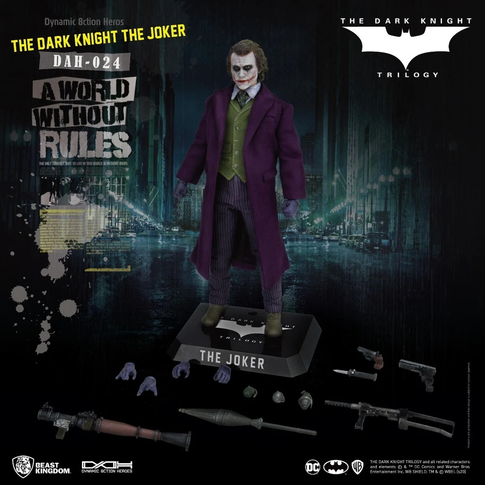 Beast Kingdom Dynamic Action Heroes - DC Comics Batman The Dark Knight The Joker 9 Beast Kingdom Dynamic Action Heroes - DC Comics Batman The Dark Knight The Joker - Image 7