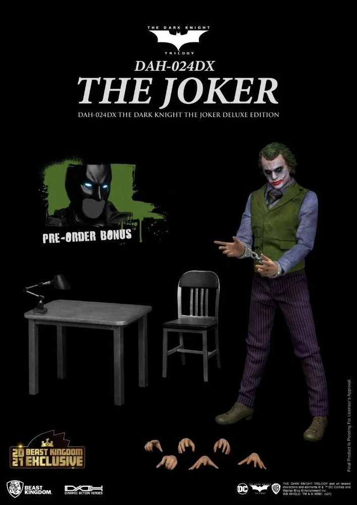 Beast Kingdom Dynamic Action Heroes - DC Comics Batman The Dark Knight Joker Deluxe Version SUMMER EXCLUSIVE 2021 7 Beast Kingdom Dynamic Action Heroes - DC Comics Batman The Dark Knight Joker Deluxe Version SUMMER EXCLUSIVE 2021 - Image 5