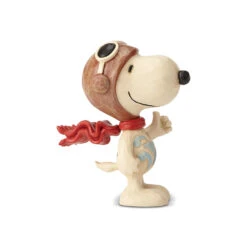 Peanuts By Jim Shore - Snoopy Flying Ace Mini Figurine -Disney 6001295 2