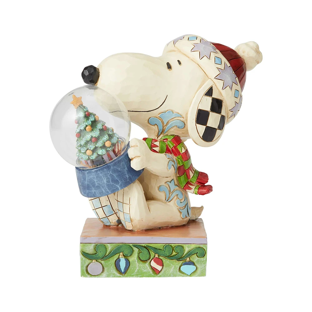 Jim Shore Snoopy Holding Dome With Tree - Christmas Joy (Peanuts Collection) 4 Jim Shore Snoopy Holding Dome With Tree - Christmas Joy (Peanuts Collection) - Image 2