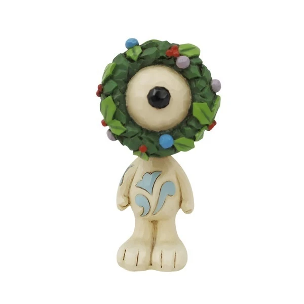 Peanuts By Jim Shore - Snoopy In Wreath Mini Figurine 4 Peanuts By Jim Shore - Snoopy In Wreath Mini Figurine - Image 2