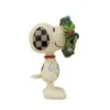 Peanuts By Jim Shore - Snoopy In Wreath Mini Figurine -Disney 6006941