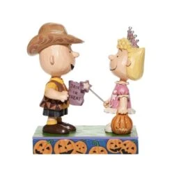 Peanuts By Jim Shore - Charlie Brown & Sally Halloween - Trick Or Treat