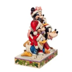 Jim Shore Disney Traditions - Mickey Mouse & Friends Christmas - Piled High With Holiday Cheer -Disney 6007063 2
