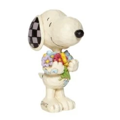 Peanuts By Jim Shore - Snoopy With Flowers Mini Figurine