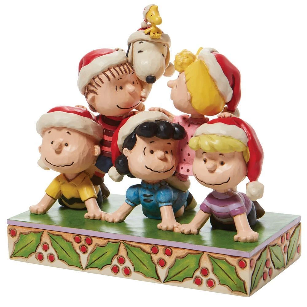 Peanuts By Jim Shore - Peanuts Holiday Pyramid - Stacked With Friendship 4 Peanuts By Jim Shore - Peanuts Holiday Pyramid - Stacked With Friendship - Image 2
