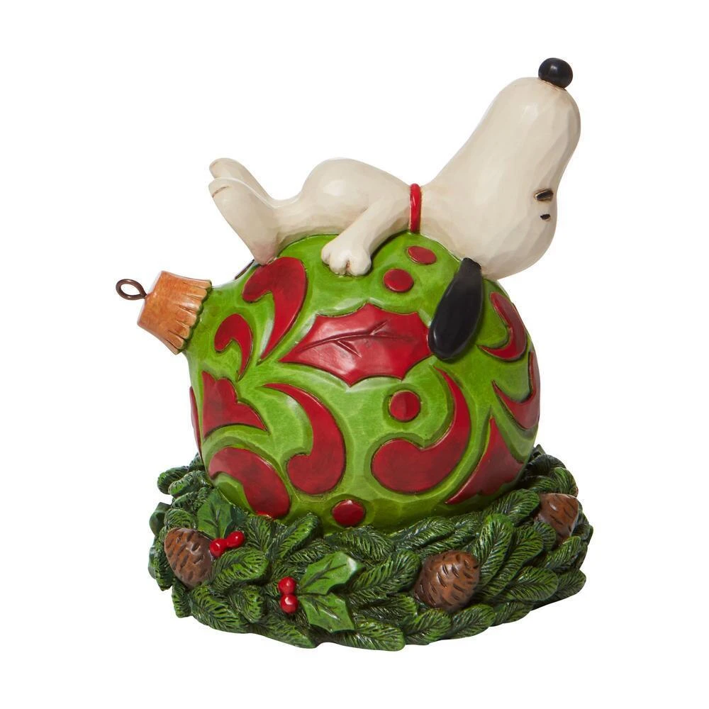 Peanuts By Jim Shore - Snoopy Laying On A Ornament - Hanging Around 5 Peanuts By Jim Shore - Snoopy Laying On A Ornament - Hanging Around - Image 3
