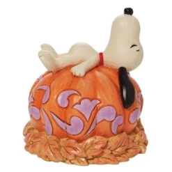 Peanuts By Jim Shore - Snoopy Laying On Pumpkin - Halloween Snoopy -Disney 6008966 1