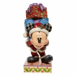 Jim Shore Disney Traditions - Mickey Mouse With Presents - Here Comes Old St. Mick