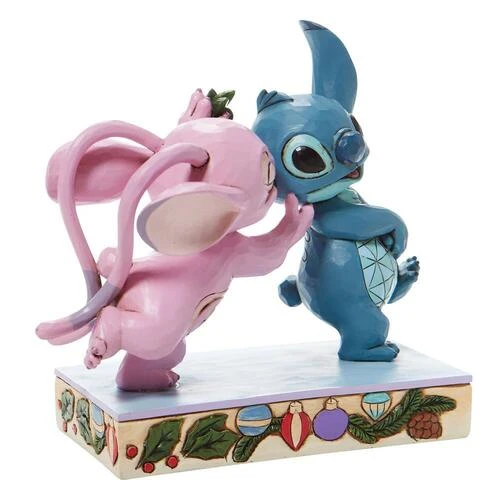 Jim Shore Disney Traditions - Lilo & Stitch Angel & Stitch - Mistletoe Kisses 5 Jim Shore Disney Traditions - Lilo & Stitch Angel & Stitch - Mistletoe Kisses - Image 3
