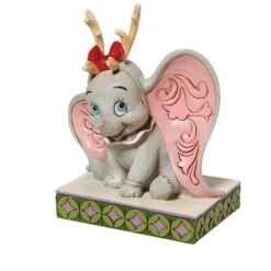 Jim Shore Disney Traditions - Dumbo With Reindeer Antlers - Santa's Cheerful Helper -Disney 6008985 2