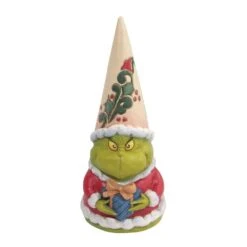 Dr Seuss The Grinch By Jim Shore - Grinch Gnome Holding Present