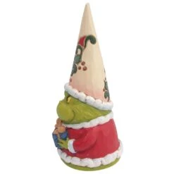 Dr Seuss The Grinch By Jim Shore - Grinch Gnome Holding Present -Disney 6009201 3