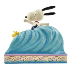 Peanuts By Jim Shore - Snoopy & Woodstock Surfing -Disney 6010114 1
