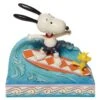 Peanuts By Jim Shore - Snoopy & Woodstock Surfing -Disney 6010114