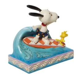 Peanuts By Jim Shore - Snoopy & Woodstock Surfing -Disney 6010114 3