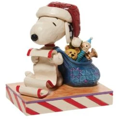 Peanuts By Jim Shore - Santa Snoopy With List & Bag -Disney 6010323 4