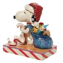 Peanuts By Jim Shore - Santa Snoopy With List & Bag -Disney 6010323 5