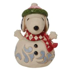 Peanuts By Jim Shore - Mini Snoopy Snowman -Disney 6010326 3