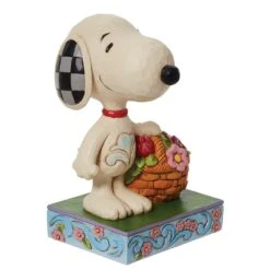 Peanuts By Jim Shore - Snoopy Basket Of Tulips -Disney 6011946 2