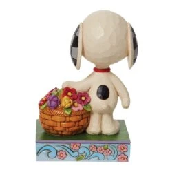 Peanuts By Jim Shore - Snoopy Basket Of Tulips -Disney 6011946 3