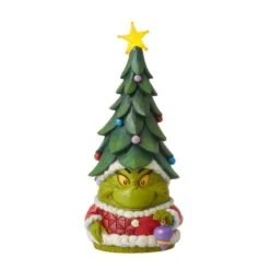 Dr Seuss The Grinch By Jim Shore - Grinch Gnome With Tree Hat