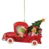 Dr Seuss The Grinch By Jim Shore - Grinch Red Truck Hanging Ornament -Disney 6012706