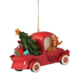 Dr Seuss The Grinch By Jim Shore - Grinch Red Truck Hanging Ornament -Disney 6012706 6