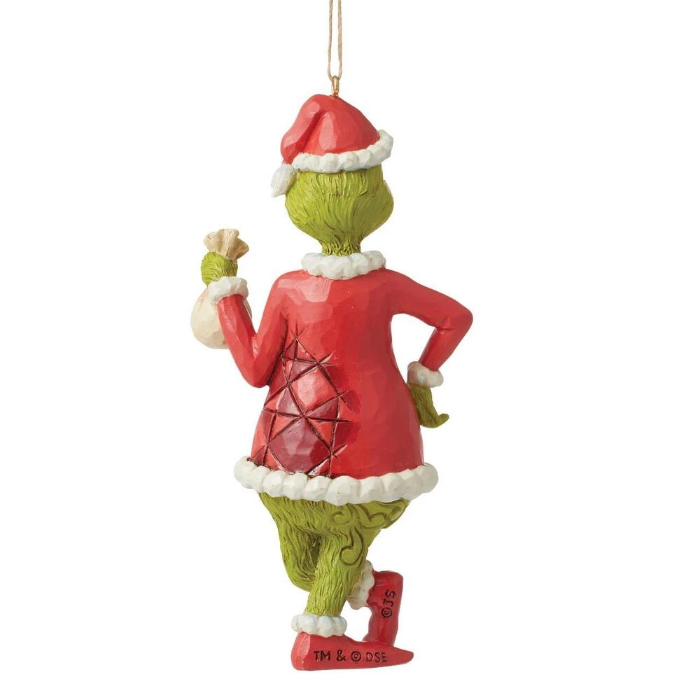 Dr Seuss The Grinch By Jim Shore - Grinch With Coal Hanging Ornament 4 Dr Seuss The Grinch By Jim Shore - Grinch With Coal Hanging Ornament - Image 2