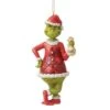 Dr Seuss The Grinch By Jim Shore - Grinch With Coal Hanging Ornament -Disney 6012708