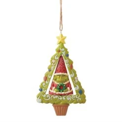 Dr Seuss The Grinch By Jim Shore - Grinch Gnome In Tree Hanging Ornament