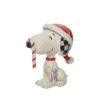 Peanuts By Jim Shore - Snoopy With Candy Cane Mini Figurine -Disney 6013048