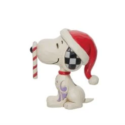 Peanuts By Jim Shore - Snoopy With Candy Cane Mini Figurine -Disney 6013048 2