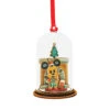 Disney Enchanting Hanging Dome Ornament - Mickey Mouse With Fireplace - Santa Please Call Here