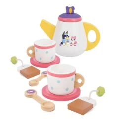 Bluey Wooden Tea Party Set -Disney BLU264C 2