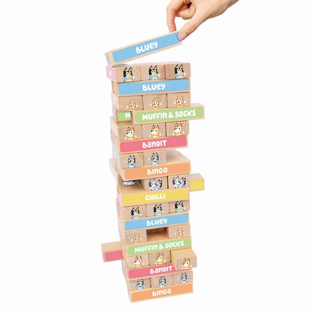 Bluey Wooden Tumbling Tower Set 4 Bluey Wooden Tumbling Tower Set - Image 2
