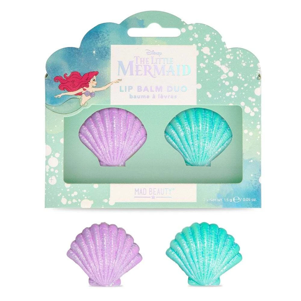 Mad Beauty Disney Little Mermaid Shell Lip Balm Duo 3 Mad Beauty Disney Little Mermaid Shell Lip Balm Duo