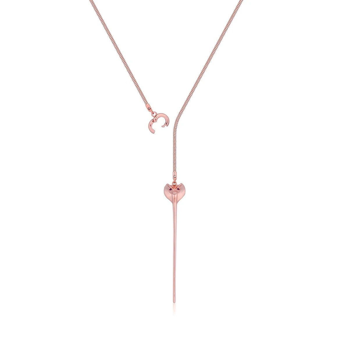 Disney Couture Kingdom - Aladdin - Jafar Snake Staff Necklace Rose Gold 4 Disney Couture Kingdom - Aladdin - Jafar Snake Staff Necklace Rose Gold - Image 2