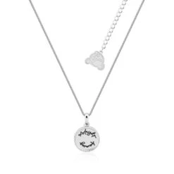 Disney Couture Kingdom - Cinderella - Midnight Dreaming Medallion Necklace White Gold 6 Disney Couture Kingdom - Cinderella - Midnight Dreaming Medallion Necklace White Gold -Disney DSN1068 1