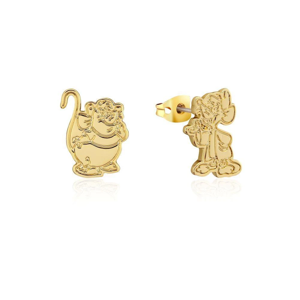 Disney Couture Kingdom - Cinderella - Jaq & Gus Stud Earrings Yellow Gold 3 Disney Couture Kingdom - Cinderella - Jaq & Gus Stud Earrings Yellow Gold