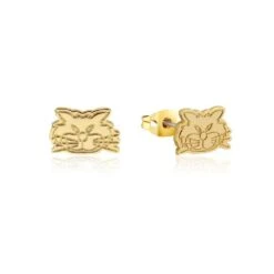 Disney Couture Kingdom - Cinderella - Lucifer Stud Earrings Yellow Gold