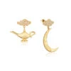 Disney Couture Kingdom - Aladdin - Genie Lamp In The Night Earrings Yellow Gold -Disney DYE554