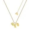 Disney Couture Kingdom - Cinderella - Jaq, Gus, & Lucifer Trio Charm Necklace Yellow Gold 2 Disney Couture Kingdom - Cinderella - Jaq, Gus, & Lucifer Trio Charm Necklace Yellow Gold -Disney DYN1070