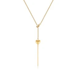 Disney Couture Kingdom - Aladdin - Jafar Snake Staff Necklace Yellow Gold