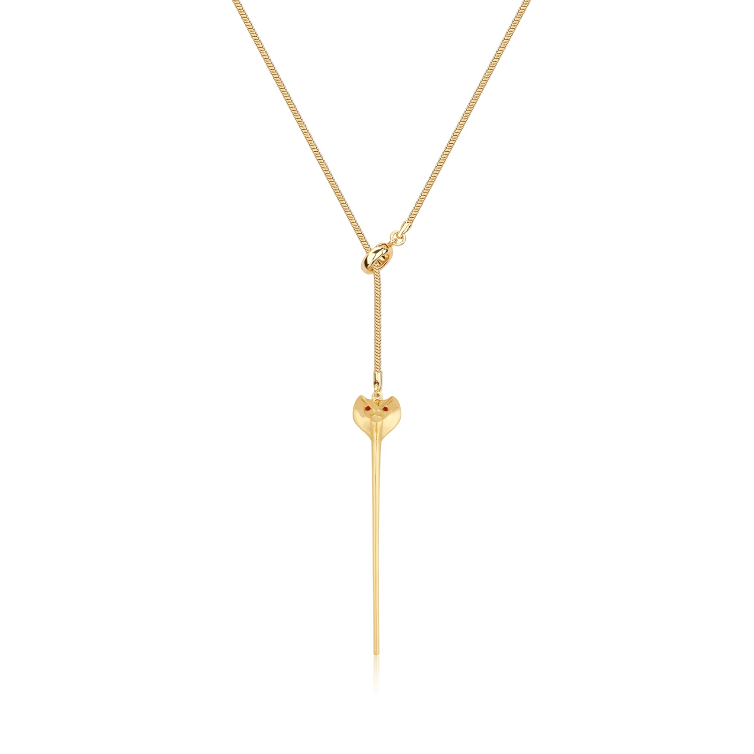 Disney Couture Kingdom - Aladdin - Jafar Snake Staff Necklace Yellow Gold 3 Disney Couture Kingdom - Aladdin - Jafar Snake Staff Necklace Yellow Gold