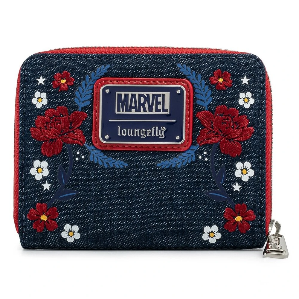 Loungefly Marvel - Captain America Floral Shield Zip Around Wallet 6 Loungefly Marvel - Captain America Floral Shield Zip Around Wallet - Image 4
