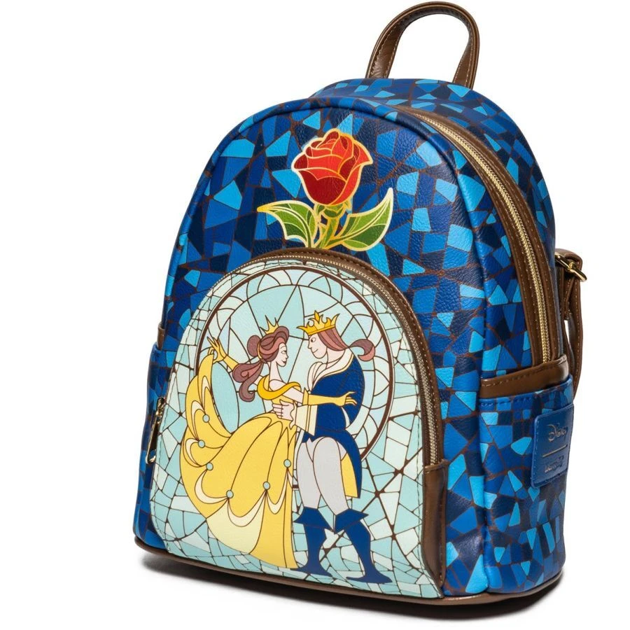 Loungefly Disney Beauty And The Beast - Stain Glass US Exclusive Mini Backpack 4 Loungefly Disney Beauty And The Beast - Stain Glass US Exclusive Mini Backpack - Image 2