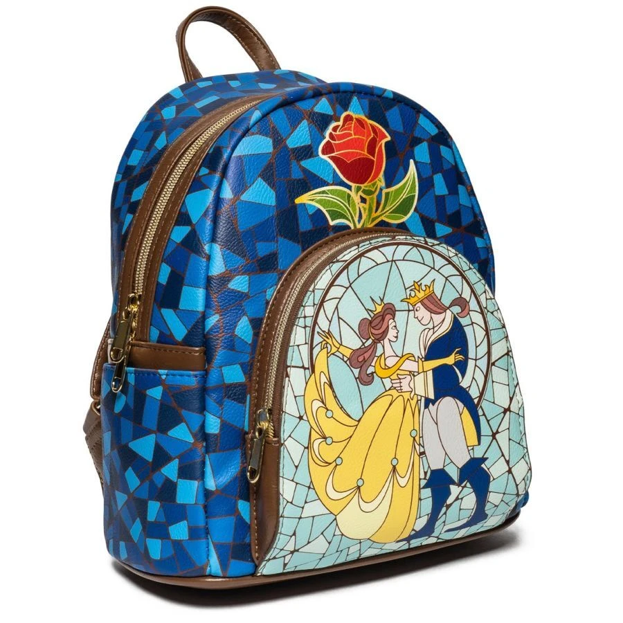 Loungefly Disney Beauty And The Beast - Stain Glass US Exclusive Mini Backpack 5 Loungefly Disney Beauty And The Beast - Stain Glass US Exclusive Mini Backpack - Image 3